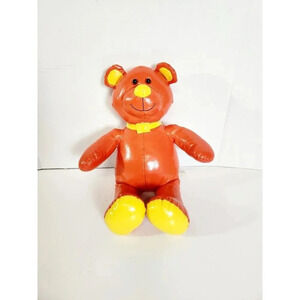 Crayola Binney & Smith Doodle Scribble Bear Plush Pleather Orange & Yell…